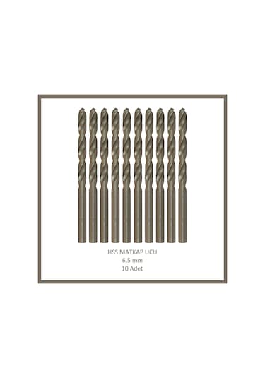 Hss Matkap Ucu 6,5 Mm, Metal, Ahşap, Plastik İçin 10 Adet