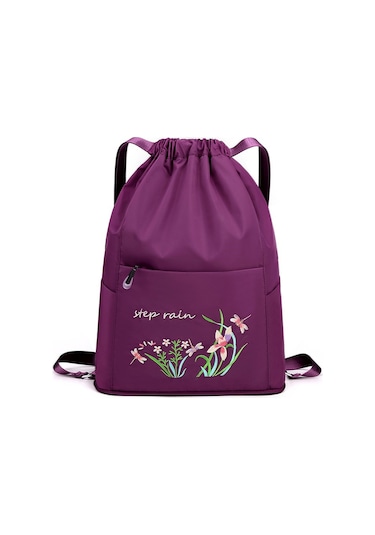 Zaochun Kadın Sırt Çantası Ipli Çanta Kırmızı