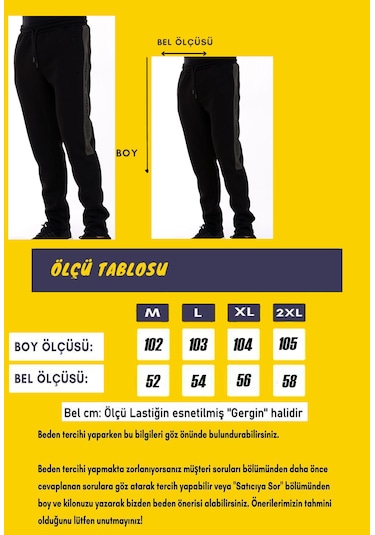 Marco Ferry Erkek Siyah Üç Iplik Kışlık Eşofman Altı Edy5457s Siyah