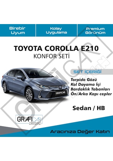Toyota Uyumlu Corolla E210 Konfor Seti - Ses  Kumaş Kaplama Set