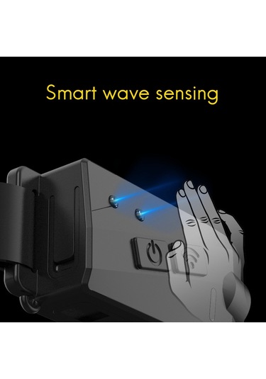 Far Led Şarj Edilebilir Usb Sensör Far Su Geçirmez Koşu Lambası Koşu Jogg Yürüyüş Kamp Balıkçılık Siyah