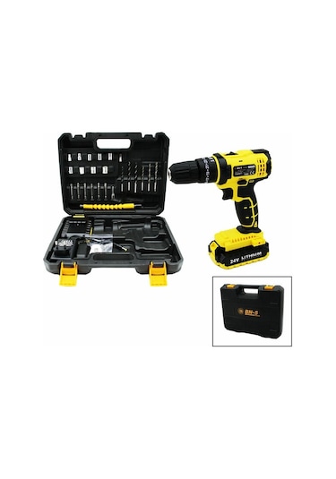 Banco BN-5 F-136 Darbeli 24 V Şarjlı Akülü Vidalama Matkap Seti Sarı