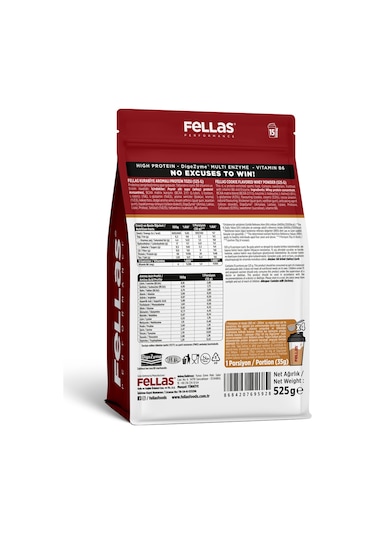 Fellas Whey Protein Tozu Doypack - Kurabiye Aromalı 525 G Kurabiye