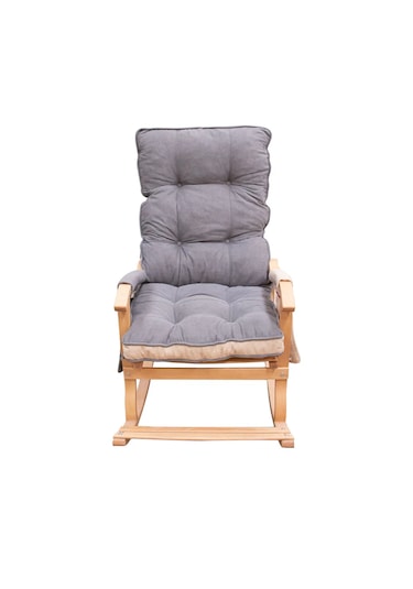 Sultan Lüx Ahşap Sallanan Sandalye - Tekli Dinlenme ve Ergonomik Tv Koltuğu