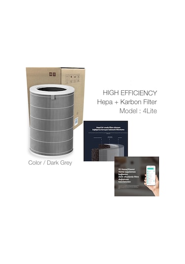 Xiaomi Smart Air Purifier 4 Lite Filtre Hepa Karbon Gri High