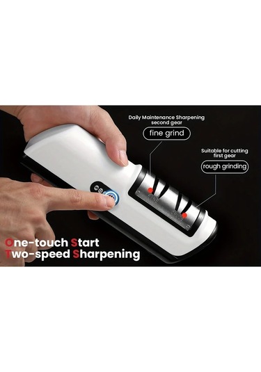 Techbloom H8 Profesyonel Usb Sarjli Elektrikli Bicak Bileme 2 Asamali 20 Derece Duz Kenar Mutfak Bicaklari Bileme Ve Cilalama Sef Bicaklari Icin