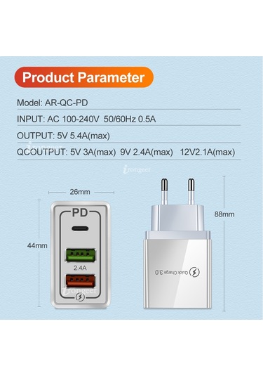 Hızlı Şarj 4.0 3.0 Pd Usb Şarj Cihazı 30 W Qc4.0 Qc3.0 Usb Tip C Hızlı Şarj Cihazı İphone Uyumlu 11 X Xs 8 Xiaomi Telefon İpad Uyumlu Pd Şarj Cihazı