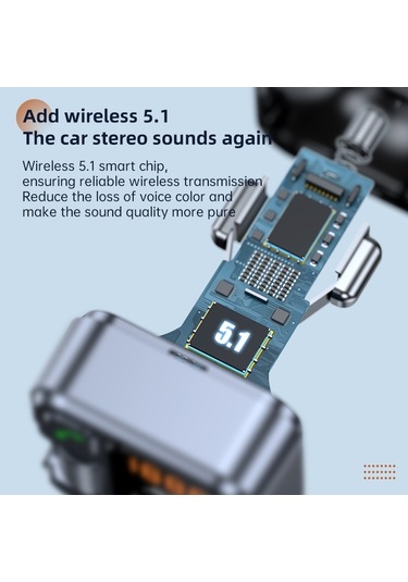 T16 Mp3 Çalar Hızlı Şarj Cihazı Kablosuz Bluetooth 5.1 Fm Verici Eller Serbest Araç Kiti