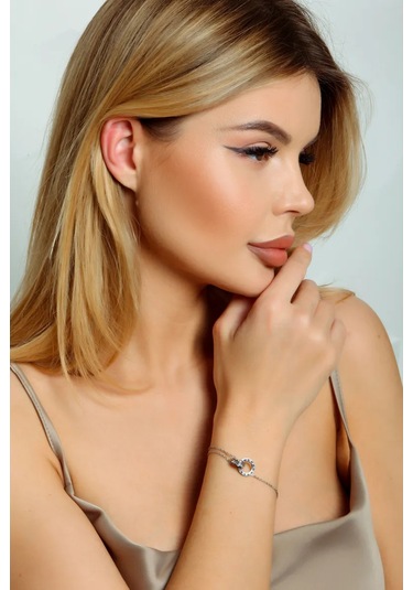 Reva El Bileğine Takılan Taşlı Ve Pandantifli Bilezik 151766673 Gri