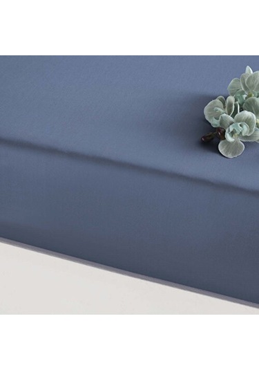 Linens Mix&match Pamuk Saten Tek Kişilik Lastikli Çarşaf İndigo