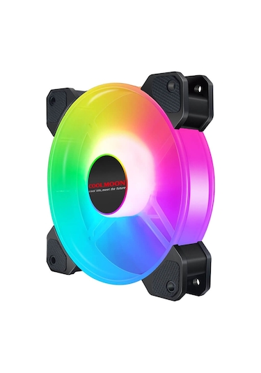 Coolmoon 12Cm 6 Pin Rgb Kasa Fanı Işıklı Renkli Rainbow Fan