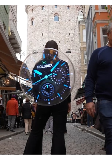Holobox 3D 45 Cm Hologram Fan Reklam Çantası