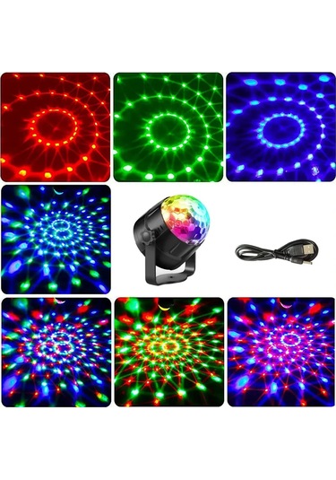 Yifomall Renkli Led Dönen Işık Projeksiyon, Sahne Ve Atmosfer Aydınlatma İçin Modern Usb Güçlü Mini Top