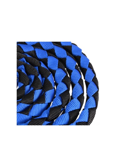 Leezsing Dayanıklı Pirinç Kanca Ve Örgülü Pp İp İle At, Keçi Ve Koyunlar İçin Eğitim Ve Yönlendirme İpi - 2.5m Mavi-siyah Mavi - Siyah