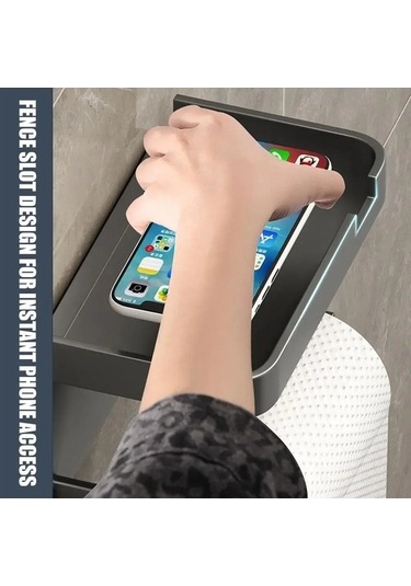 Tongxida Bosphorusboutique Tuvalet Tutucu Siyah Plastik Paslanmaz Beyaz Duvara Beyaz - Md Beyaz - Siyah Beyaz - Siyah