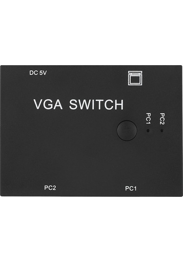 Mufunye 2 Giriş 1 Çıkış Vga Anahtarı - Bilgisayarlar Arası Monitör Paylaşımı - Manuel Tuş İle Geçiş - 1920x1440 Çözünürlük - Plug & Play