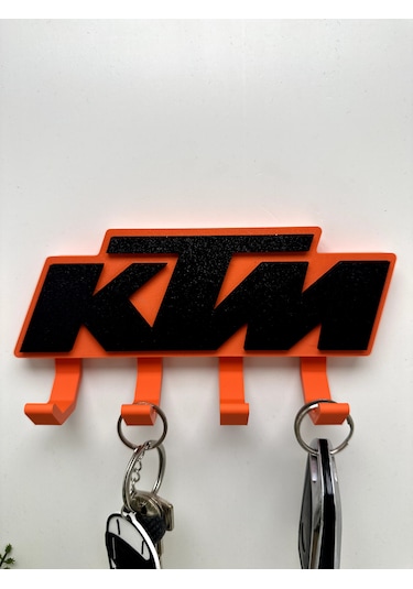 3d Baskı Dekoratif Ktm Model Motorcu Anahtar Askılığı Turuncu