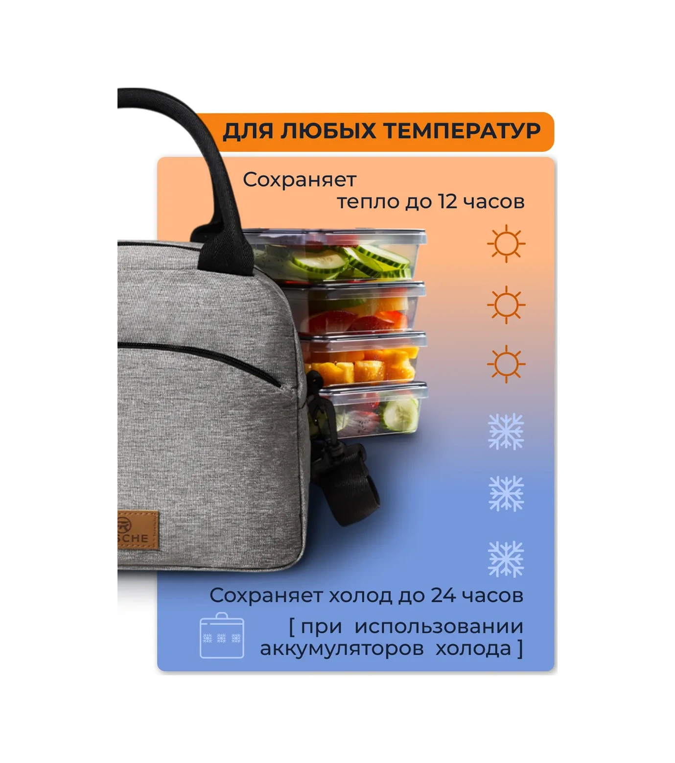 Okkıbag Termo Çanta, Öğle Yemeği İçin Buzdolabı 338586451 Gri