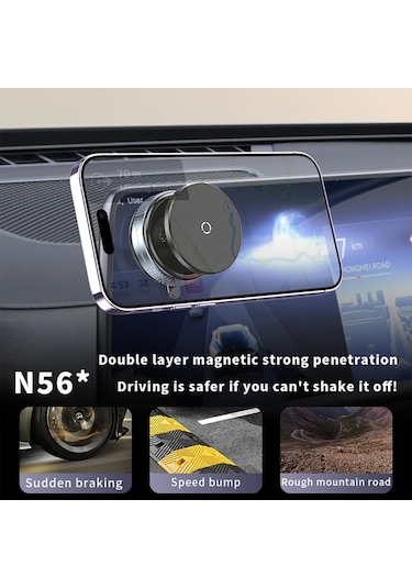 Cordial 2025 Yeni Manyetik Araç Telefon Tutucu 360 Derece Dönebilir Katlanır Siyah