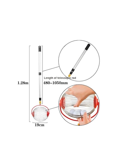 Sones Bahçe Aletleri Fındık Toplayıcı Meyve Toplayıcı Ceviz Toplama Kestane Toplayıcı, Stil: Teleskopik Çubuk + Küçük Kaydırma Tekerleği