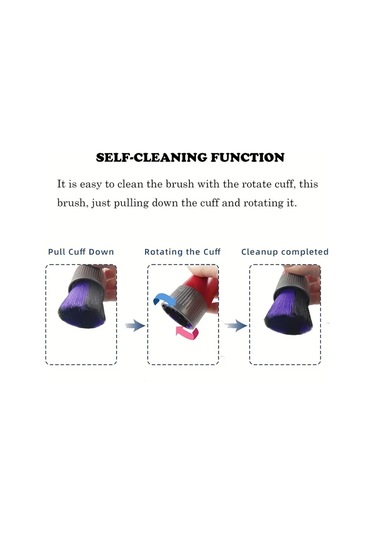 Fochsia Abs Malzeme 17.5cm Otomatik Temizleme Fonksiyonlu Yumuşak Fırça  V7 V8 V10 V11 V15 Aksesuarları İçin İz Bırakmaz Toz Temizleme Fırçası