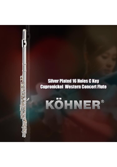 Köhner S-215 Gümüş Yan Flüt Seti-Kutulu Ful Set
