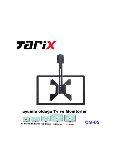 Tarix Cm-05 Eğimli Tavan Askı Aparatı 17"-32"