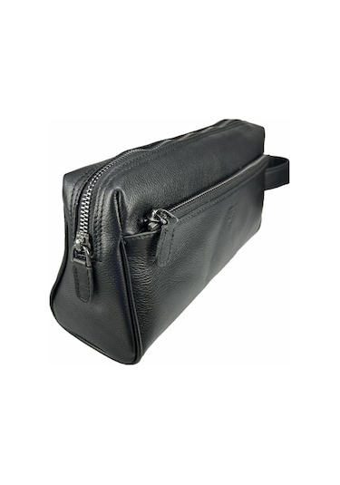 Çanta Yurdu Hakiki Deri Ca250 Dopp Kit El Çantası Siyah Siyah