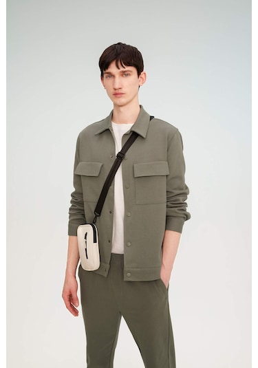 DeFacto Polo Yaka Çıtçıt Kapamalı Cepli Gömlek Ceket Z5178AZ24SPKH398