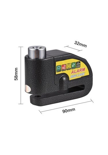 Prestigegoods 110db Alarmlı Disk Fren Kilidi - Motosiklet Hırsızlık Önleyici, Su Geçirmez, Titreşim Sensörlü