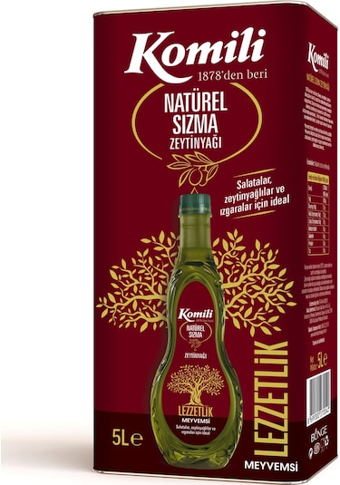 Komili Lezzetlik Meyvemsi Natürel Sızma Zeytinyağı 5 L