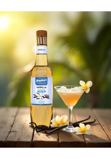 Saphori Şekersiz Vanilya Aromalı Kokteyl Şurubu Şekersiz Vanilya Şurubu 700 Ml