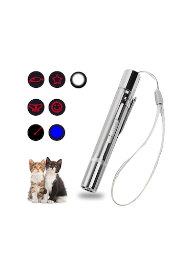 Qingmipy Usb Şarjlı 3 Modlu Kedi Oyuncağı - Avlanma İçin Eğlenceli Ve Eğitici Gümüş