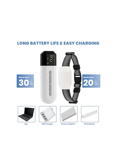 Uu0259w Köpek Eğitim Cihazı Köpekler İçin Havlama Tasması Su Beyaz