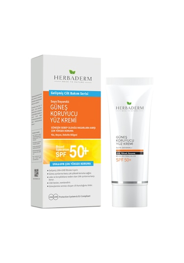 Herbaderm Suya Dayanıklı Güneş Kremi Spf 50+ 75 ML
