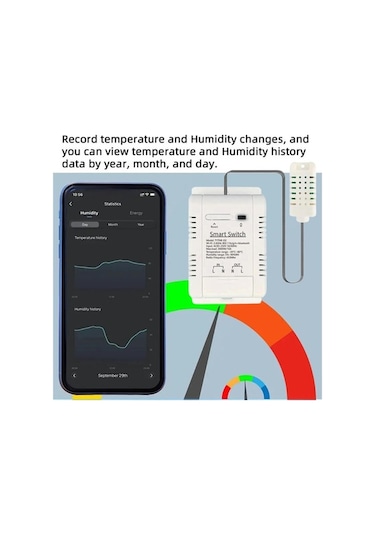 Pazly Ve Suntek Sıcaklık Nem Ses İzleme Anahtarı 85-250v Akıllı Kontrol