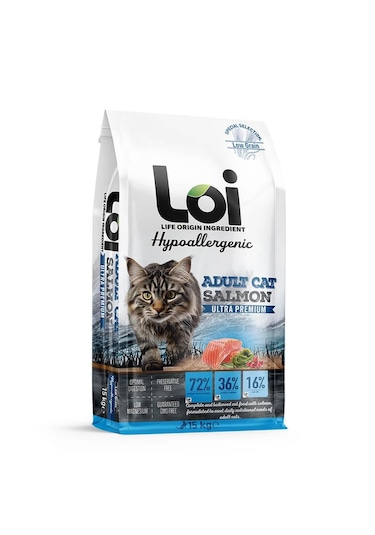 Loi Hipoalerjenik Somonlu Kedi Maması 15 Kg