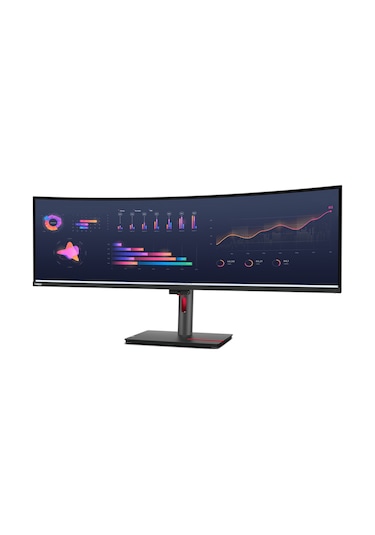 Lenovo Thinkvision P49w-30 63dbrat1tk 49" 60hz 4ms Hdmı+dp+usb-c+rj45 Hdr Uw-dqhd Ips Pivot Curved Vesa Monitör