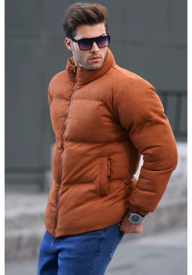 Madmext Kahverengi Nubuk Erkek Şişme Mont 6802-kahverengi Kahverengi