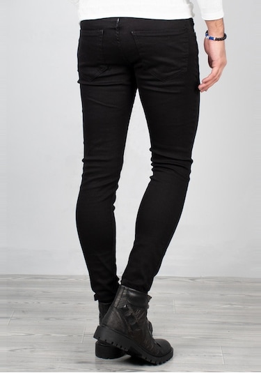 Deepsea Erkek Siyah Skinny Kesim Kot Jean Pantolon 2004157 Siyah