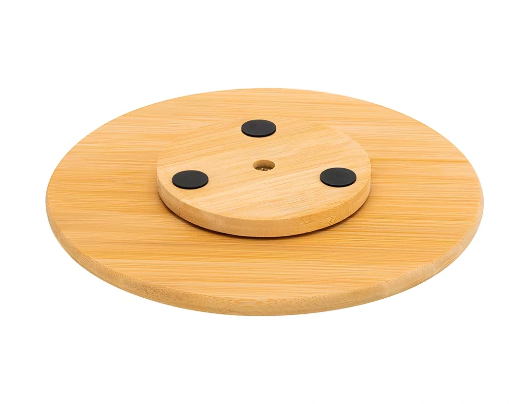 Elan Gallery Dönen Bambu Standı 25x25x1,2 Cm 208742515 Açık Kahverengi