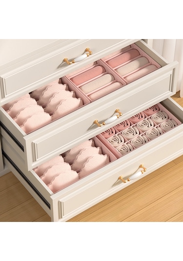 Cbtx 3 Adet Çekmece Tarzı Ev Organizatör Morandi İç Giyim Çorap Kapaksız Saklama Kutuları Bej