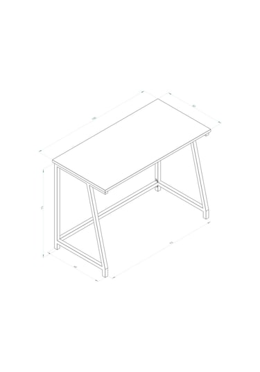 Sehpol Çalışma Masası 100x50 Cm Antrasit Gri