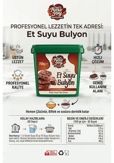Et Suyu Bulyon 750 Gr Et Bulyon Toz Bulyon