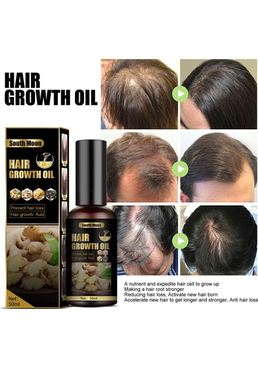 Güney Ay Saç Büyüme Spreyi Saç Dökülmesi Serumu Tedavisi Sprey Nemlendirici Onarım Tedavisi Saç Büyüme Sıvısı 50 Ml Dropshipping