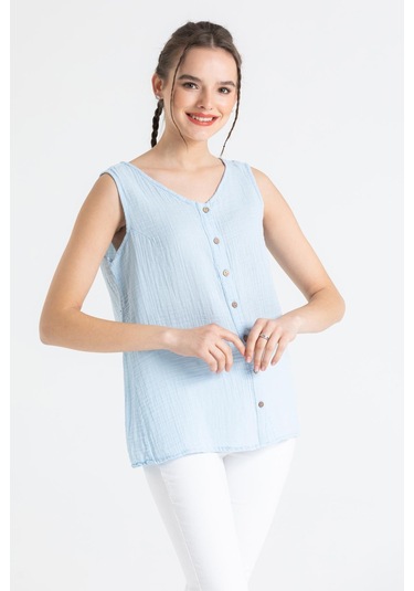 Kolsuz Müslin Melis Bluz Buz Mavi Bmv-buz Mavi