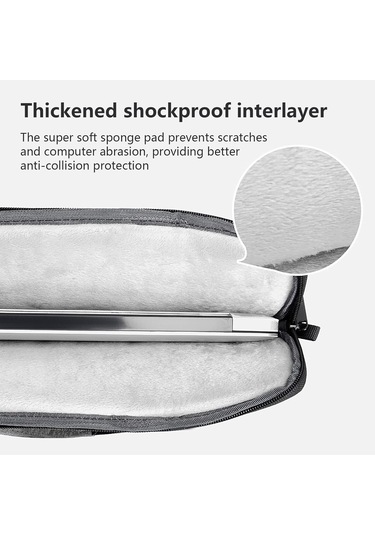 Klasik Dizüstü Bilgisayar Çantası, İnce Evrak Çantası, Omuz Çantası, Su Geçirmez, Köpük Dolgulu, Çarpışma Önleyici Koruma, 15,6 İnç Diğer