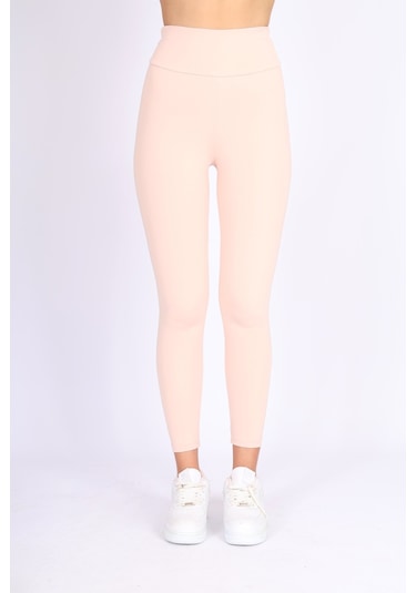 Soft&Basic Toparlayıcı Ve Esnek Pembe Renk Tayt Pembe