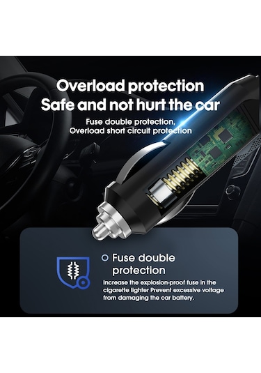 Carsun C3011 Araba Hava Kompresörü 12 V Taşınabilir Elektrikli Araba Lastik Şişirme Pompası İle Lastik Basınç Göstergesi/led Işık