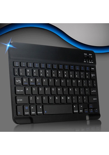 Monyee 10 İnç Ultra İnce Alüminyum Bluetooth 3.0 Klavye, Microsoft/android/ios Desteği, Şarj Edilebilir, Siyah Rastgele Model Diğer